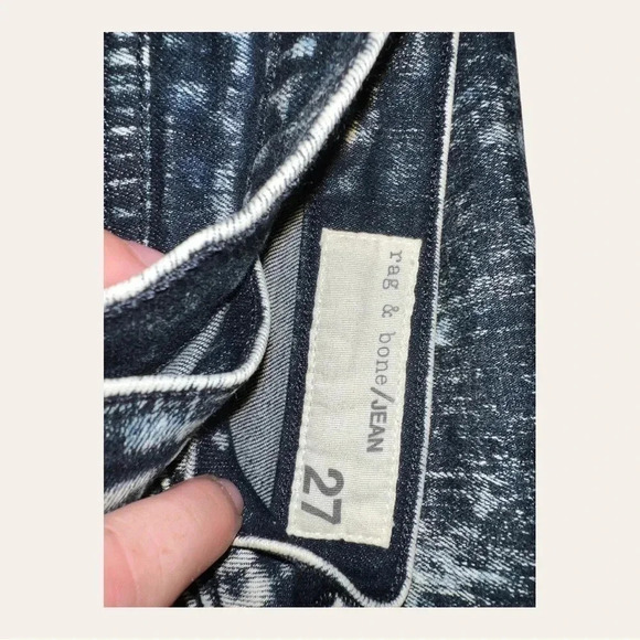 0827. Rag AND BONE DENIM JEANS SKINNY SIZE 27 ACID WASH IN COLOR - Picture 8 of 12